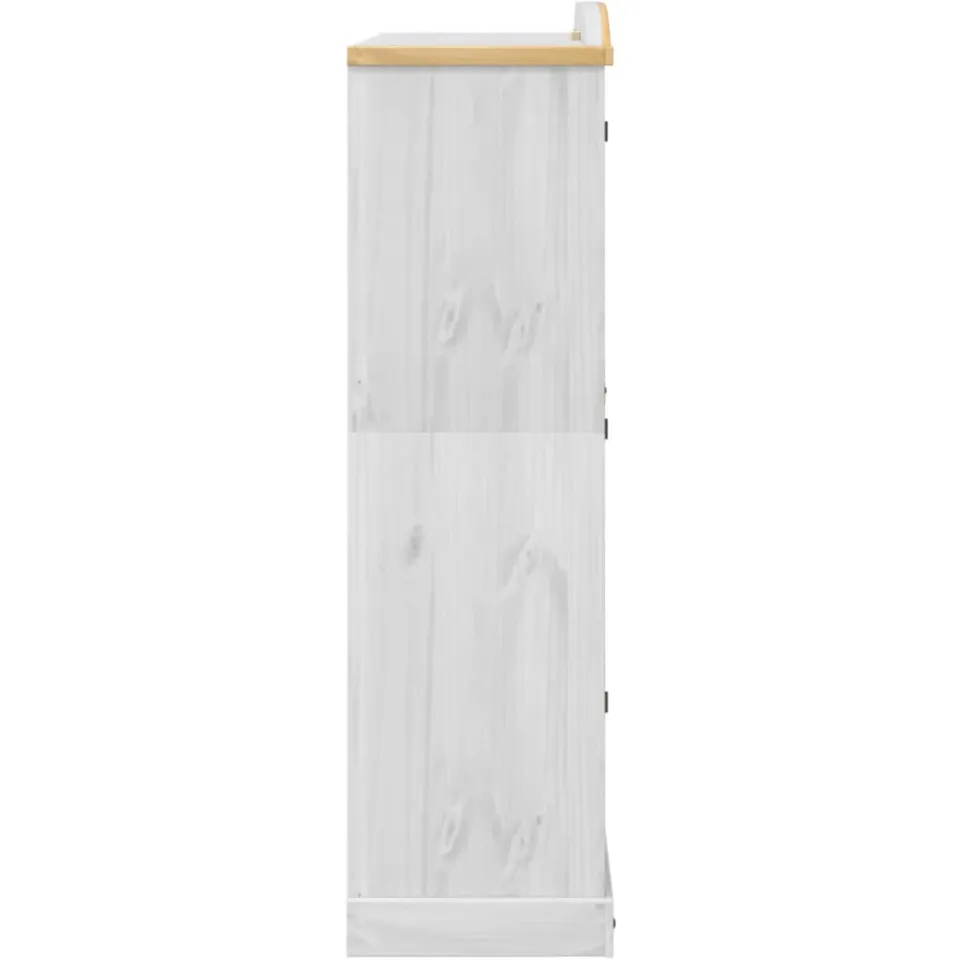 vidaXL Kledingkast Corona wit 151,5x52x186 cm massief grenenhout, foto 4