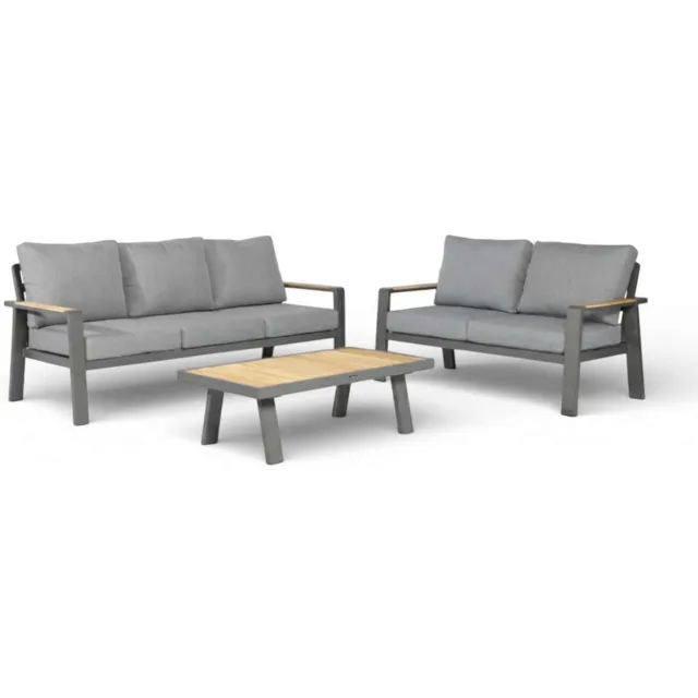 Belito Birmingham Loungeset Nr. 5 – Antraciet Aluminium – 5 Personen