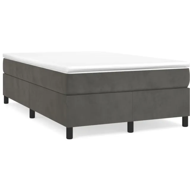 vidaXL Boxspring met matras fluweel donkergrijs 120x190 cm