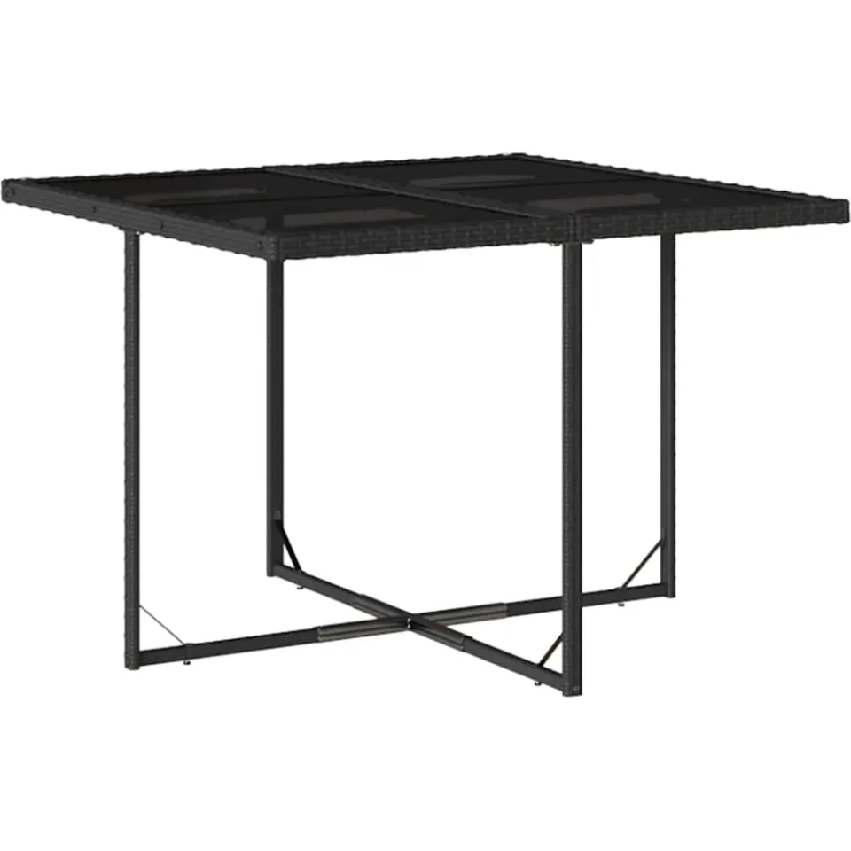 vidaXL 11-delige Tuinset met kussens poly rattan zwart, foto 3