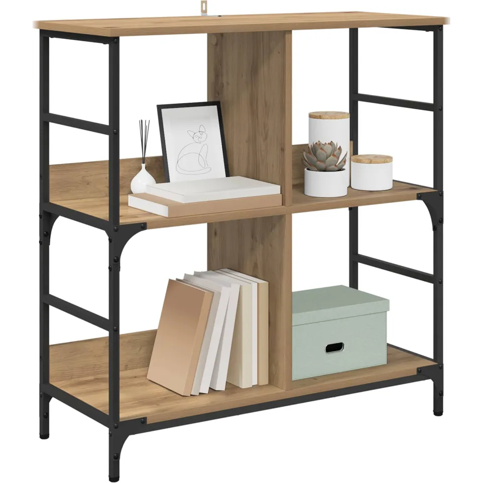 vidaXL Boekenkast 4-laags 78,5 x 33 x 82 cm Bewerkt hout Bruin