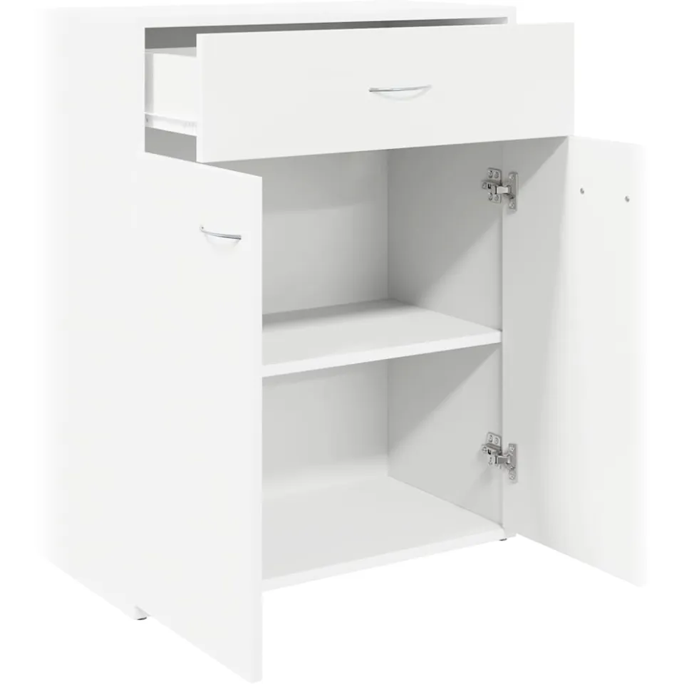 vidaXL Dressoir 60x30x75 cm bewerkt hout wit, foto 3