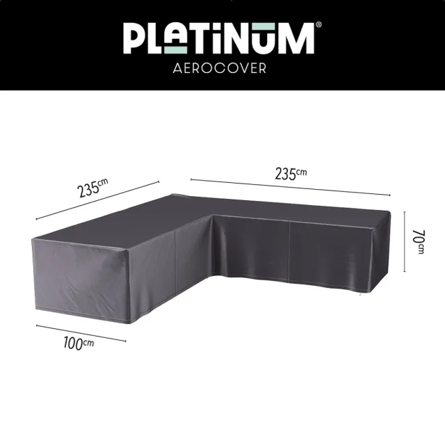 Platinum AeroCover loungesethoes L-vorm 235 x 235 x 100 x 70 cm Antraciet
