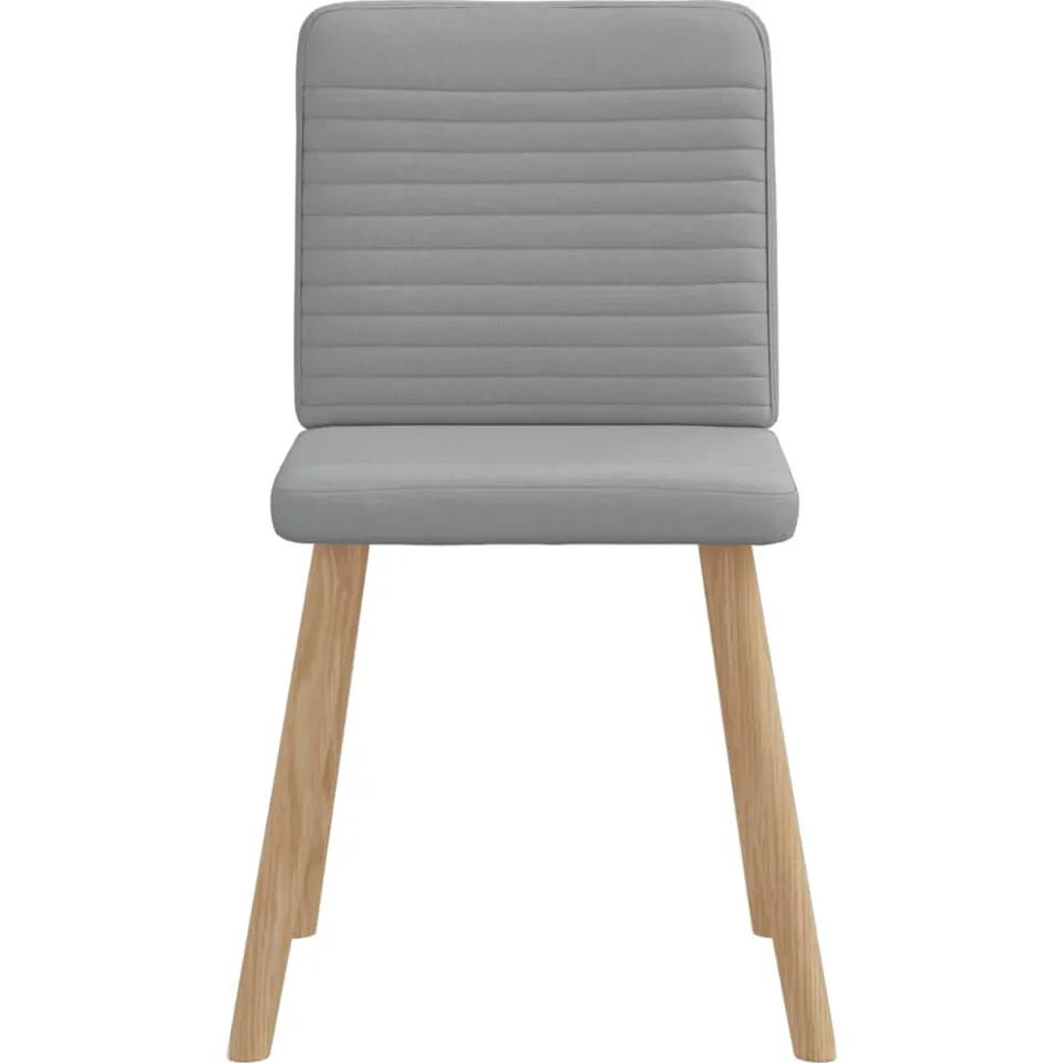 vidaXL Eetkamerstoelen 6 st stof lichtgrijs grijs, foto 4