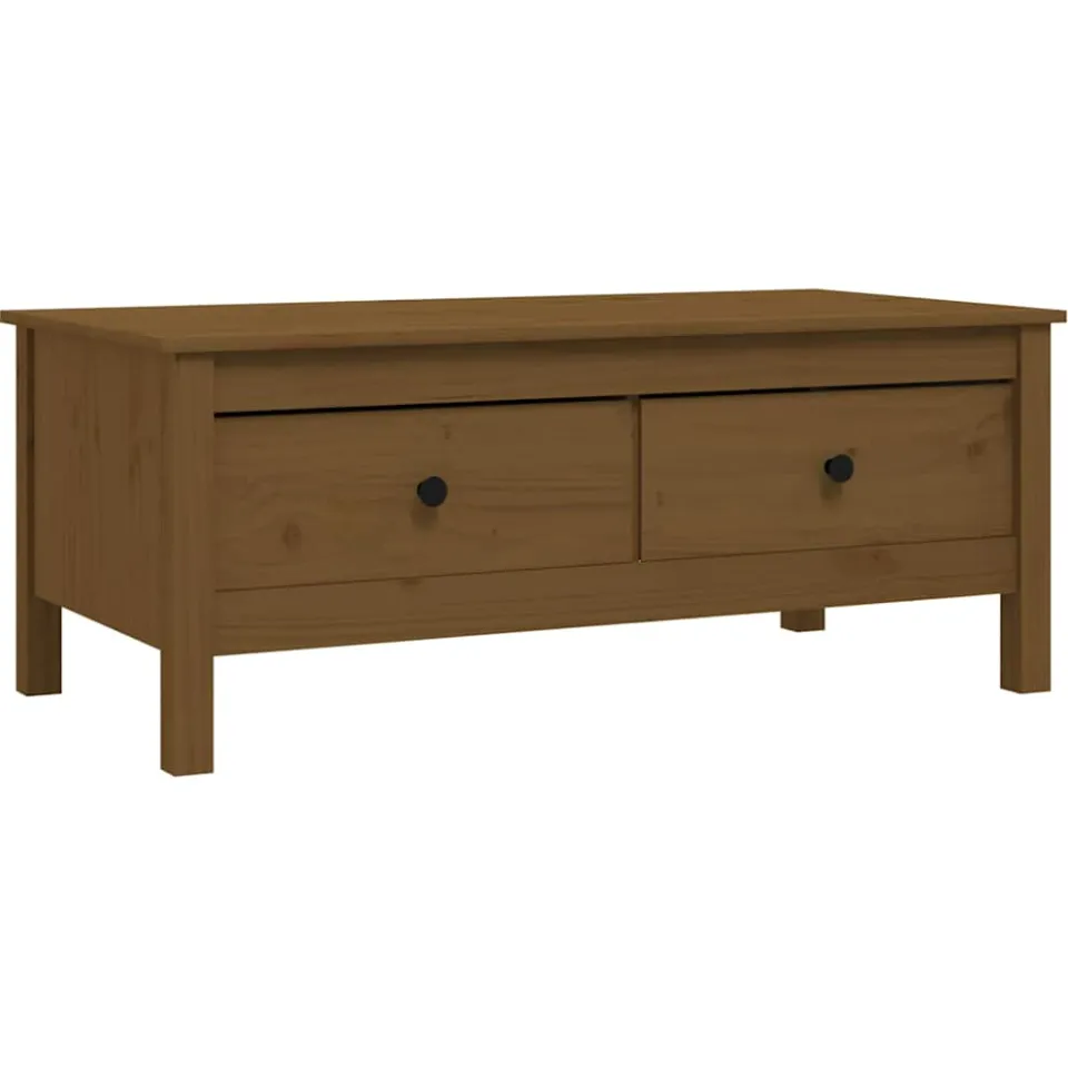 vidaXL Salontafel 100x50x40 cm massief grenenhout honingbruin