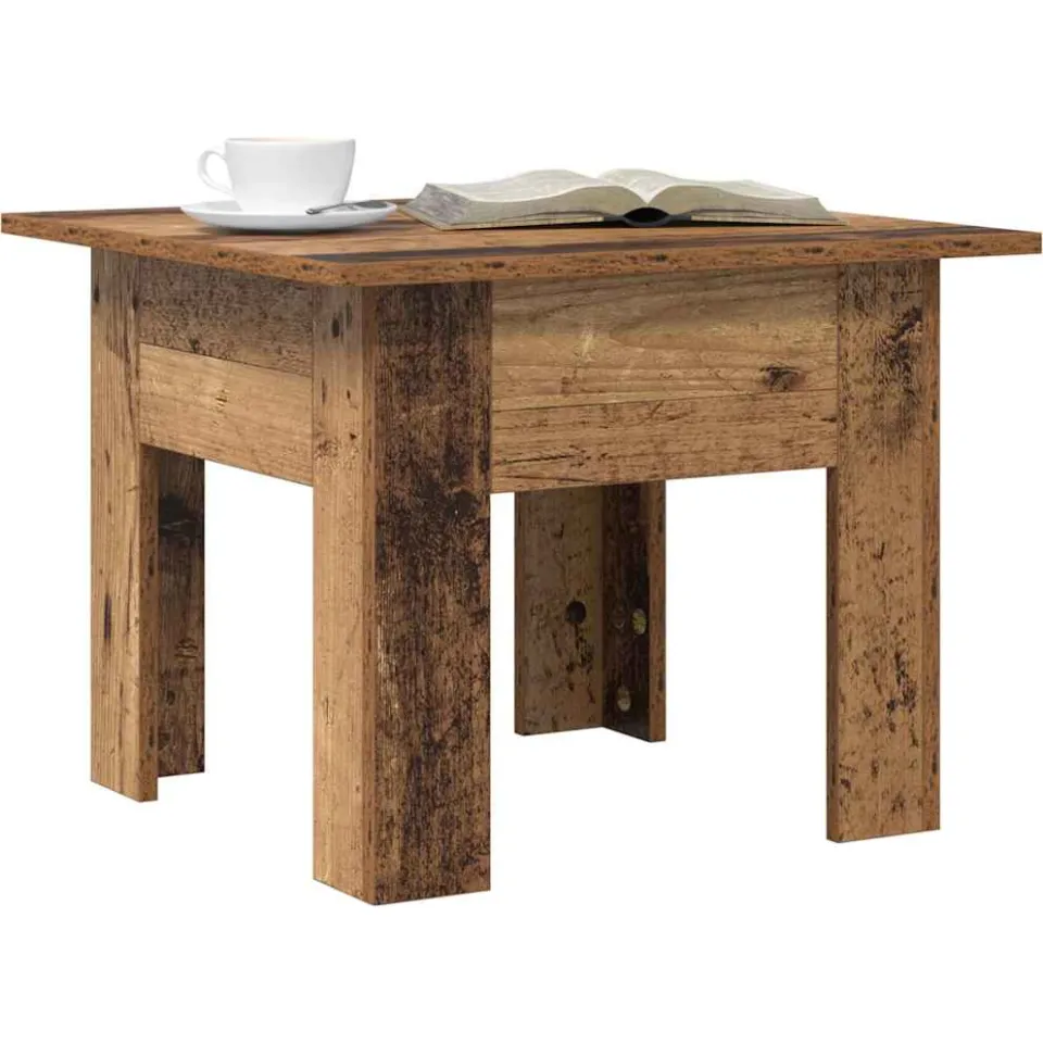 vidaXL Salontafel Oudhout 55 x 55 x 42 cm Bewerkt hout Bruin