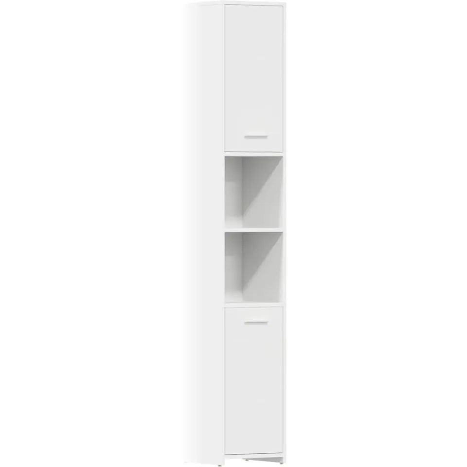 vidaXL Badkamerkast 30x30x183,5 cm bewerkt hout wit