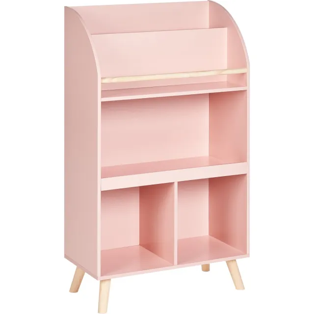 Beliani LILOET - Boekenkast met 3 planken - Pastelroze - Hout