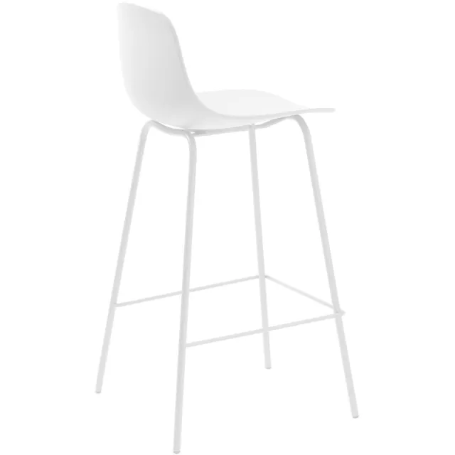 Giga Living Barstoel Wit - Zithoogte 67cm - 48x40,5x92,5cm - Set van 2