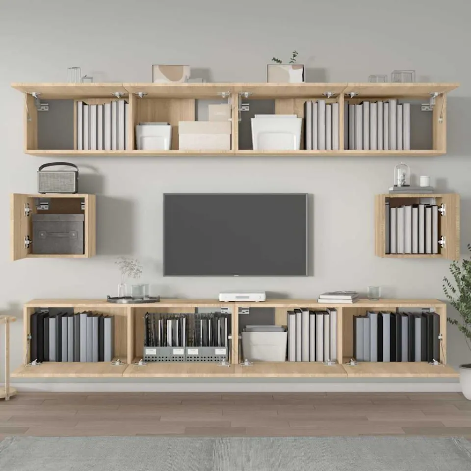 vidaXL 6-delige Tv-meubelset bewerkt hout sonoma eikenkleurig, foto 3