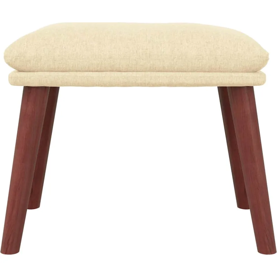 vidaXL Voetenbank 45x29,5x35 cm stof crèmekleurig