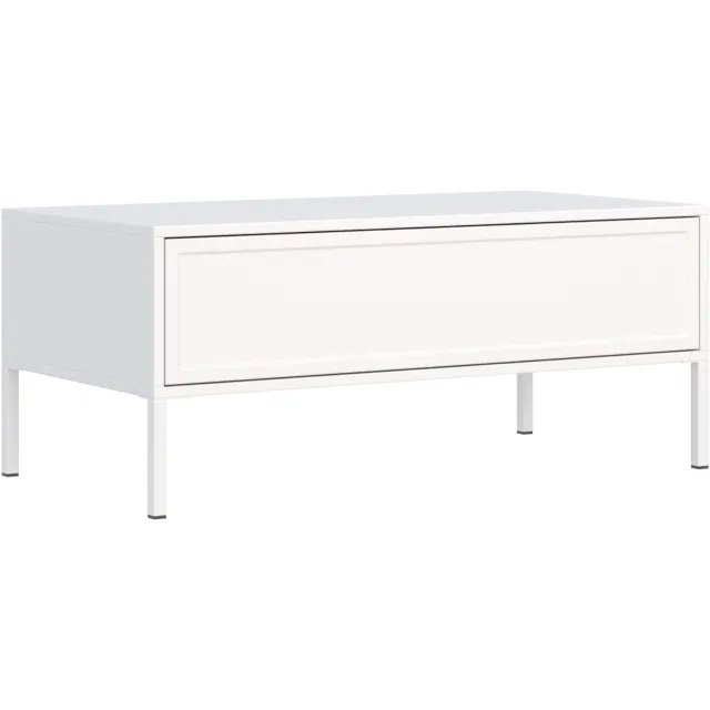 Selsey Velveto - Salontafel met lade, wit, 100x50 cm
