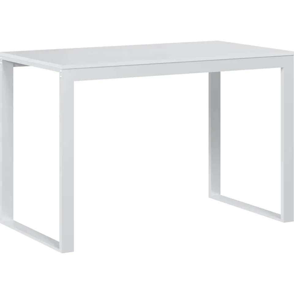 vidaXL Computerbureau 110x60x73 cm spaanplaat wit, foto 3