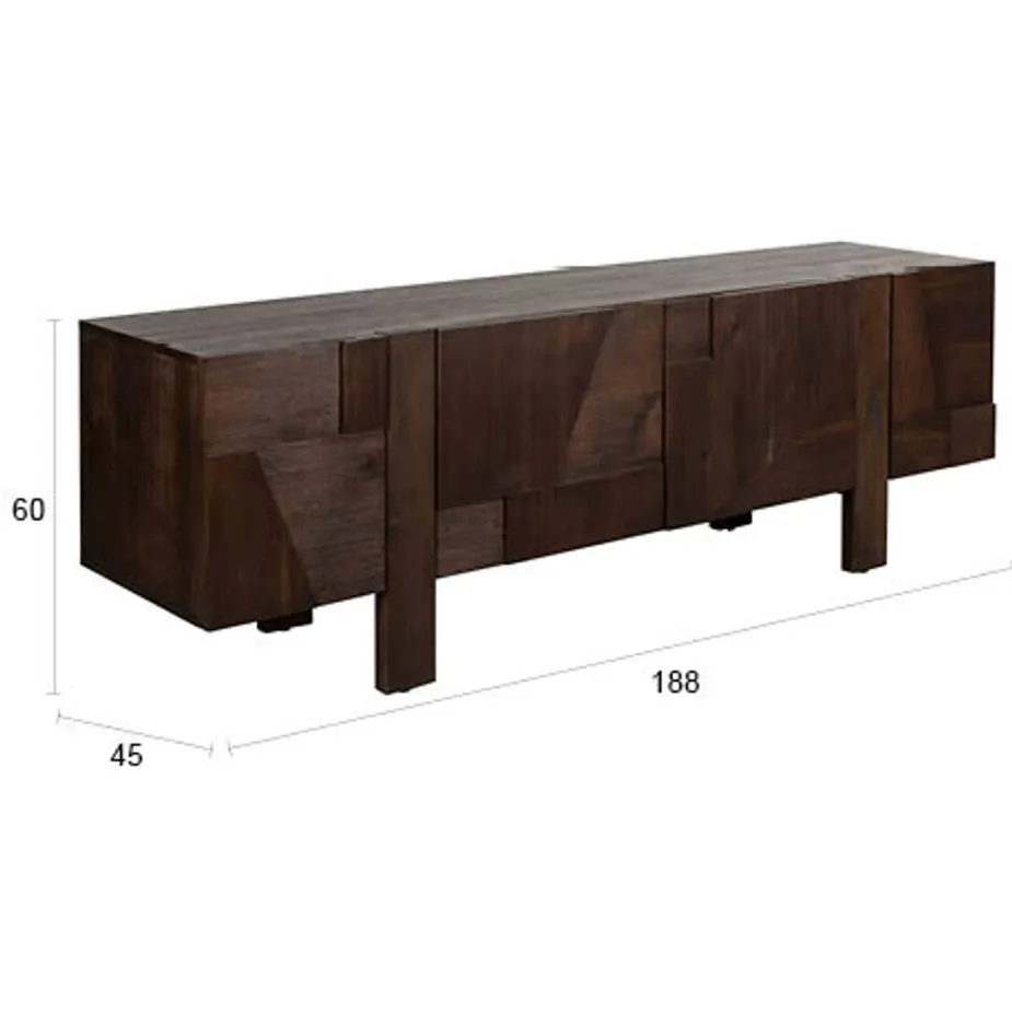 Dutchbone Bruneau dressoir walnoot, foto 2