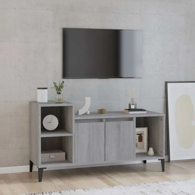 vidaXL Tv-meubel 100x35x55 cm bewerkt hout grijs sonoma eikenkleurig, foto 2