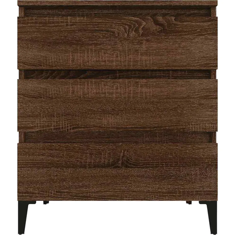 vidaXL Dressoir 60x35x70 cm bewerkt hout bruin eikenkleur, foto 3