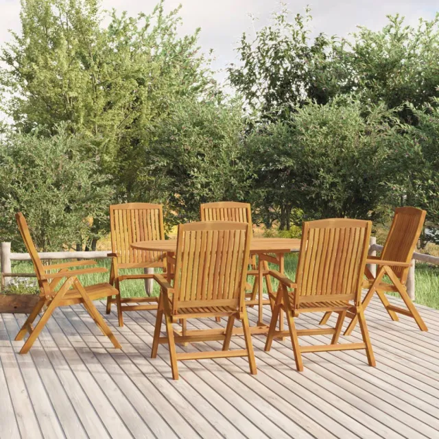 vidaXL 7-delige Tuinset massief teakhout bruin, foto 2