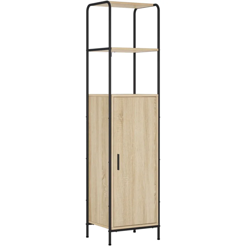 vidaXL Hoge kast Sonoma Eiken 40 x 33 x 161 cm Bewerkt hout, foto 3