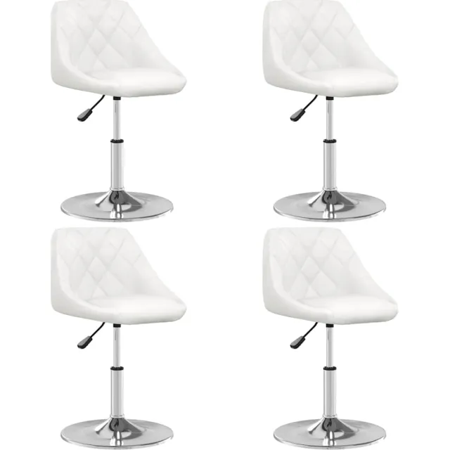vidaXL Eetkamerstoelen 4 st kunstleer wit