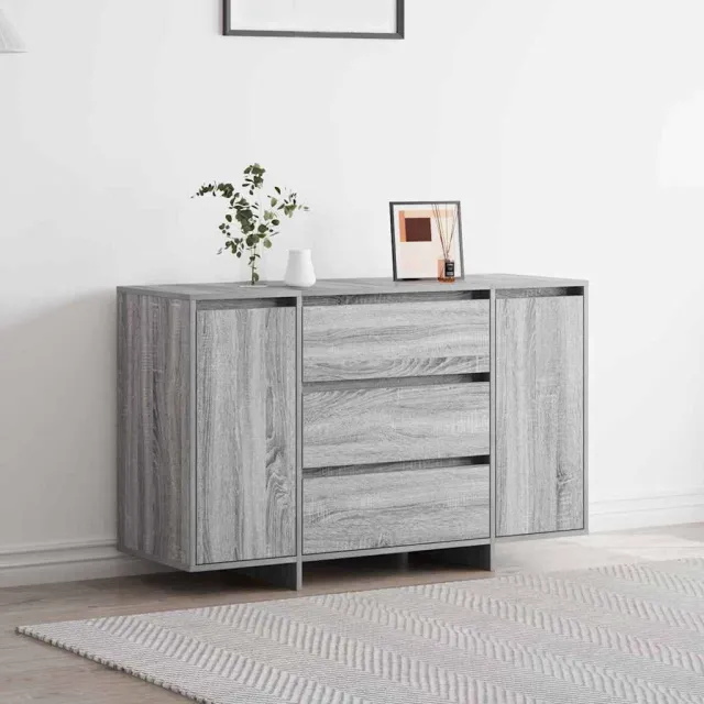 vidaXL Dressoir Grijs Sonoma 120 x 41 x 75 cm Bewerkt hout