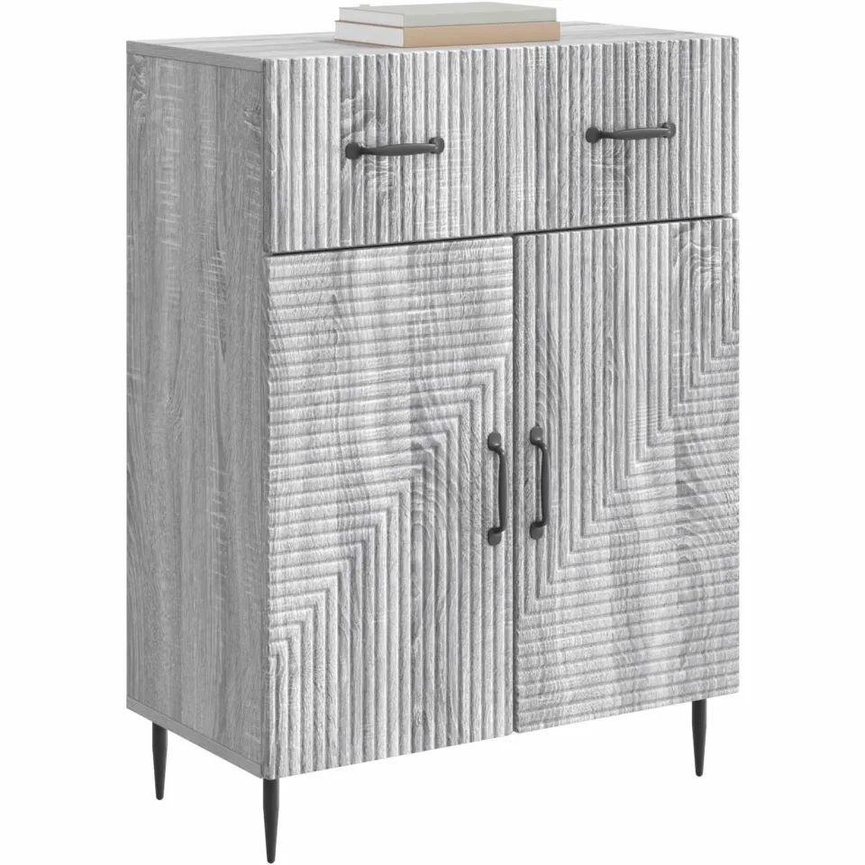 vidaXL Dressoir Grijs sonoma 66 x 34,5 x 89,5 cm Bewerkt hout