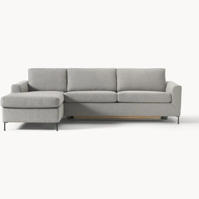 Westwing Collection Slaapbank Cucita (3-zits) met matras grijs