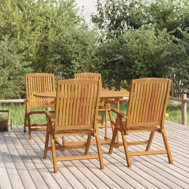 vidaXL 5-delige Tuinset massief teakhout bruin, foto 2