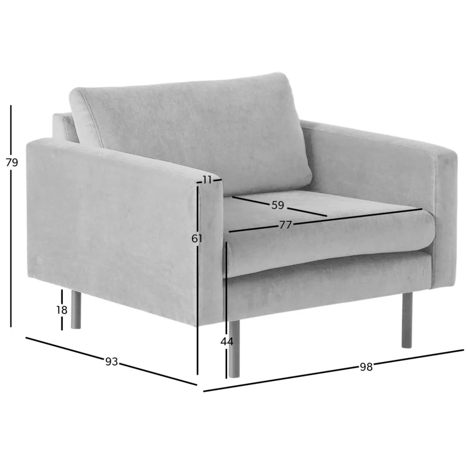 NOUS Living fauteuil Adam burgundy, foto 4