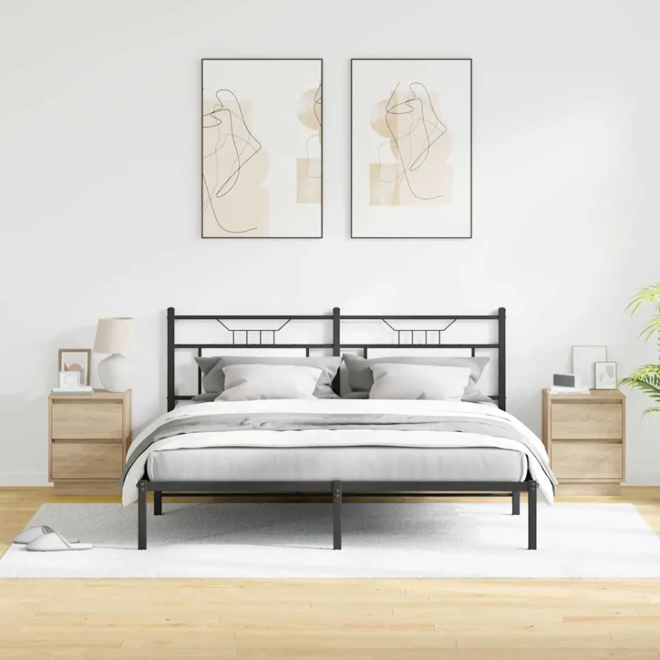 vidaXL Nachtkastje 2 st Sonoma Eiken 39 x 34,5 x 50 cm Bewerkt hout, foto 4