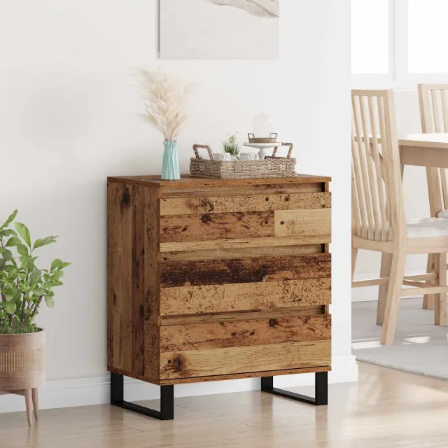 vidaXL Dressoir Oud Hout 60 x 35 x 70 cm Bewerkt hout Bruin