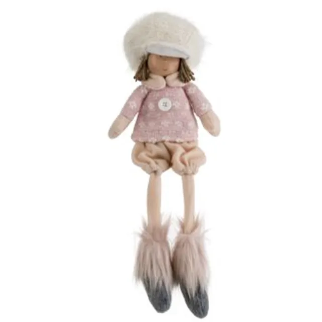 Cosy @ Home Winterkind Remi Sitting Roze 18x10xh45cm