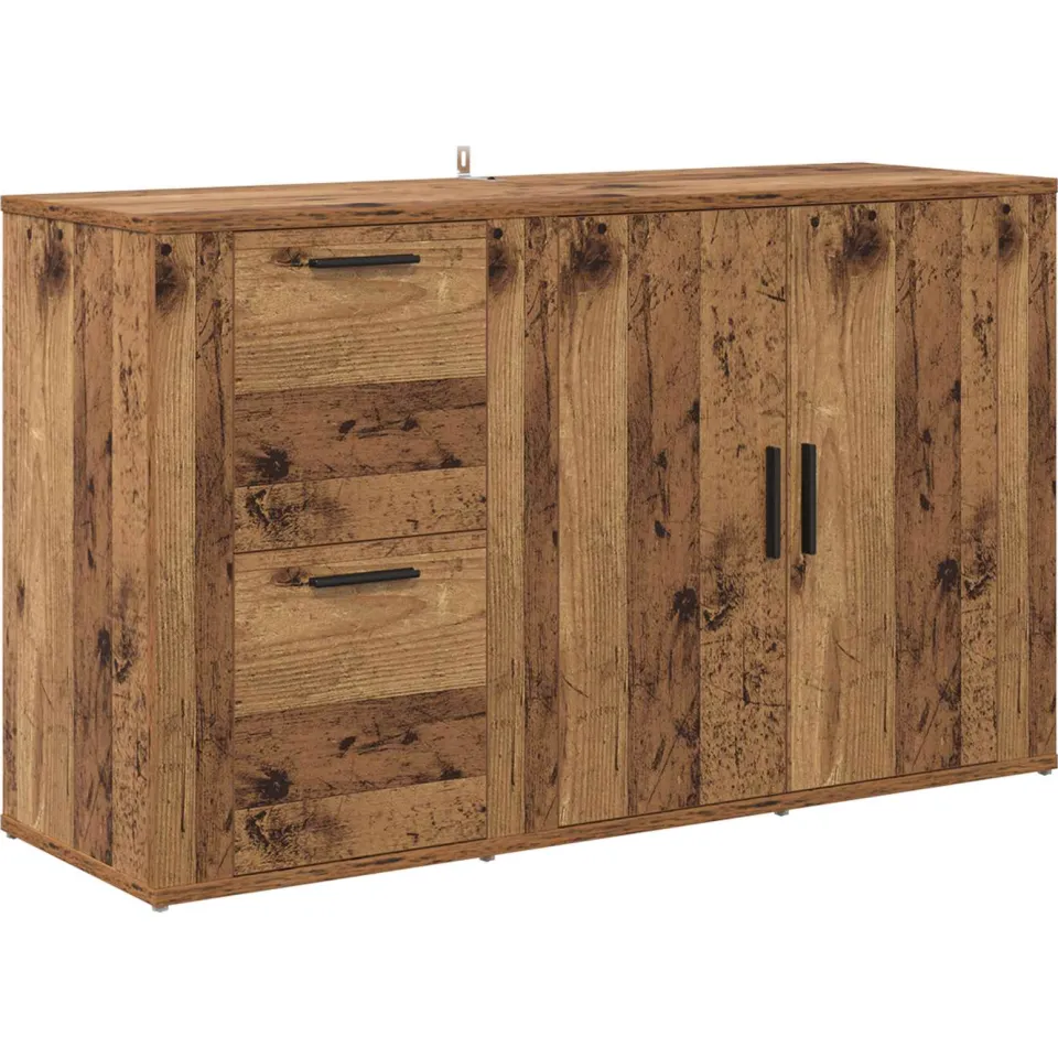 vidaXL Dressoir Oudhout 100 x 33 x 59.5 cm Bewerkt hout bruin, foto 3