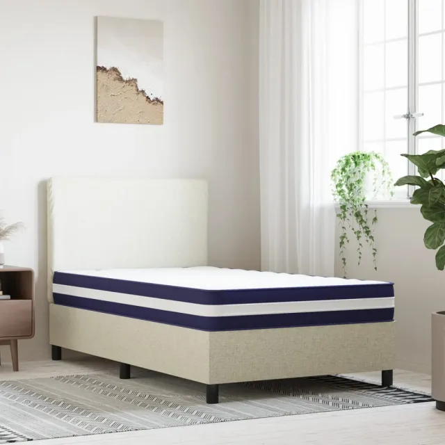 vidaXL Pocketveringmatras middelhard-hard 100x200 cm Wit