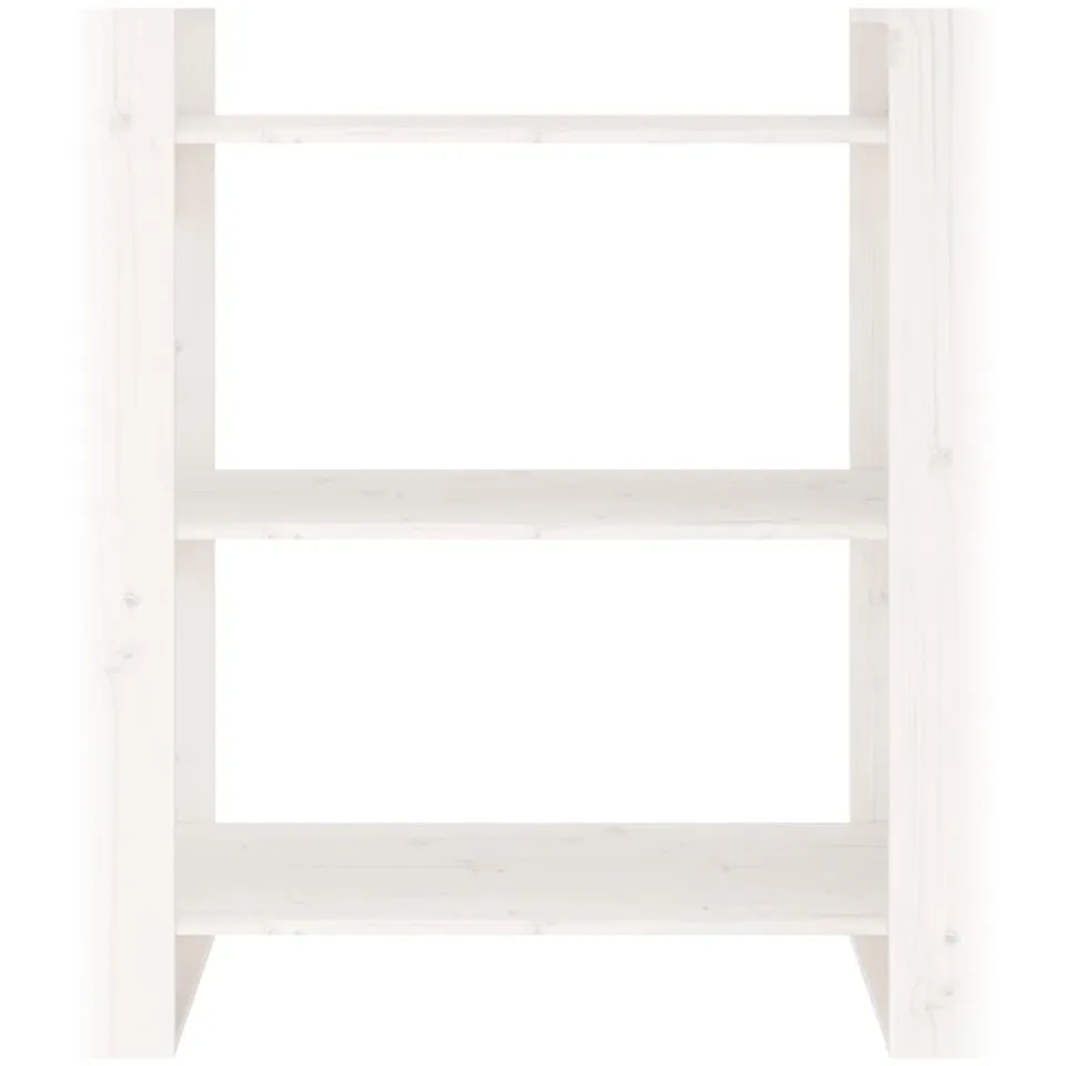 vidaXL Boekenkast/kamerscherm 80x35x91 cm massief grenenhout wit, foto 4