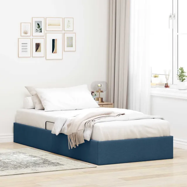 vidaXL Ottoman Bedframe Zwart 90 x 200 cm Fluweel