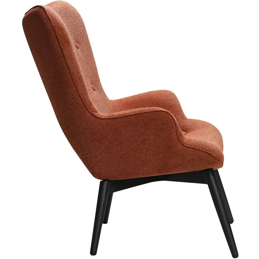 fauteuil Lisanne koper oranje, foto 3