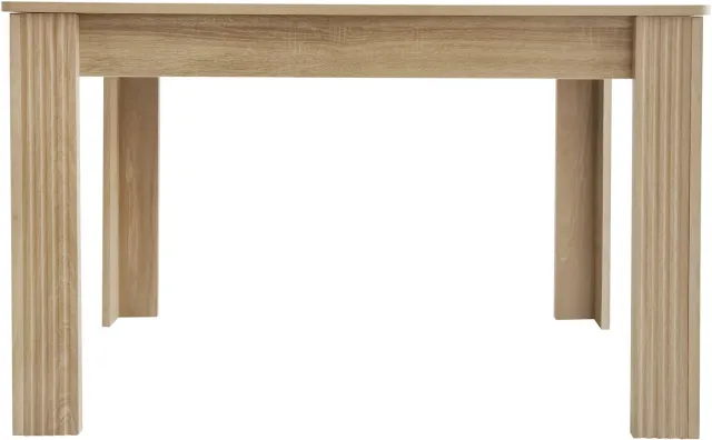 SONNENH Eettafel - Houtlook met vier brede poten - 116 x 65 x 75 cm - Eikenlook