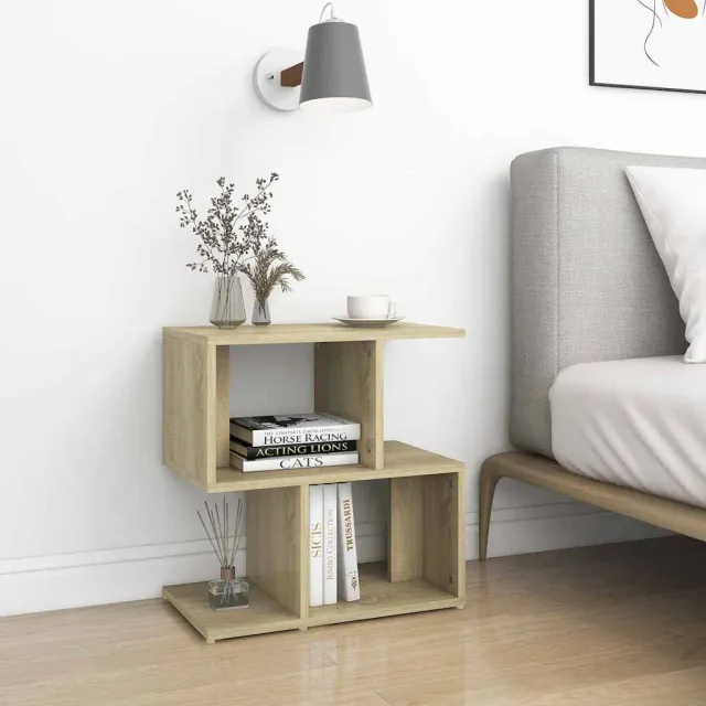 vidaXL Nachtkastjes 2 st 50x30x51,5 cm bewerkt hout sonoma eikenkleur Bruin