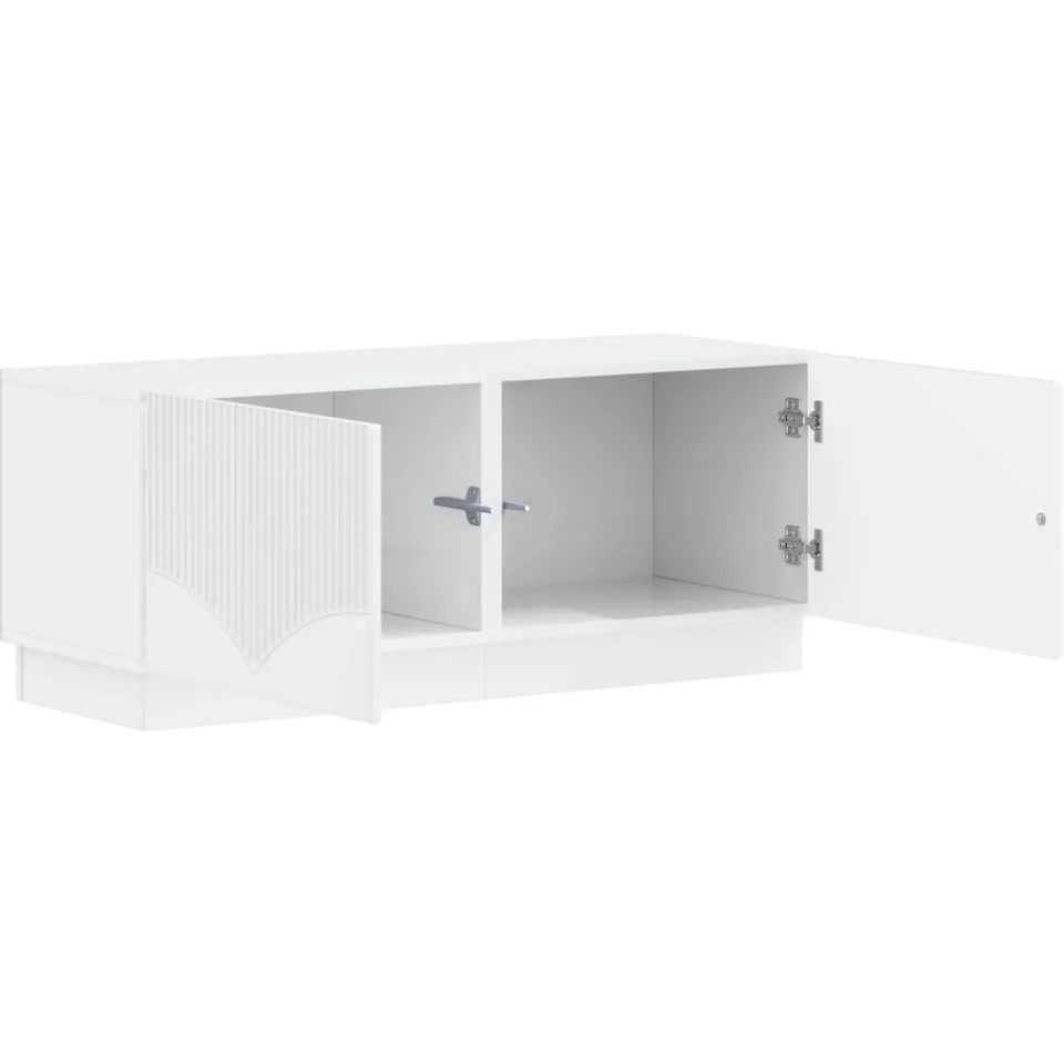 vidaXL Tv-meubel Hoogglans Wit Bewerkt hout, foto 3