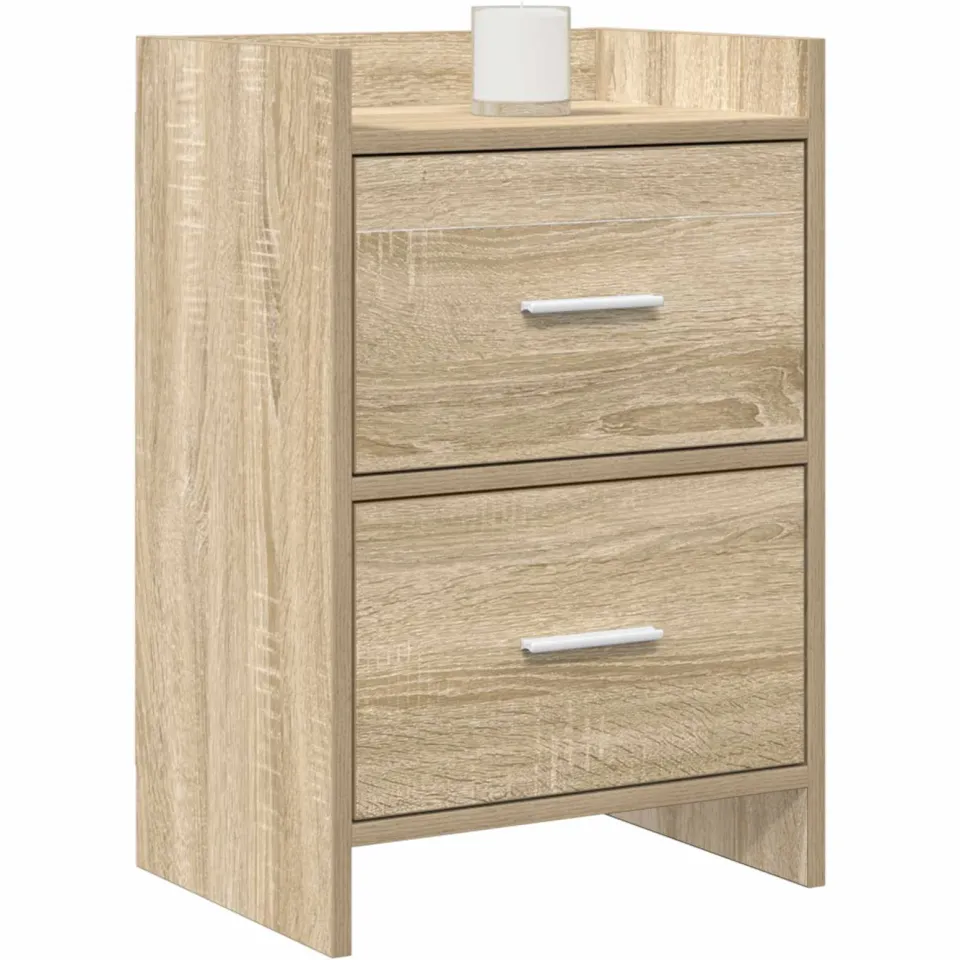 vidaXL Nachtkastjes Sonoma Eiken 40 x 30 x 60 cm Bewerkt hout Bruin