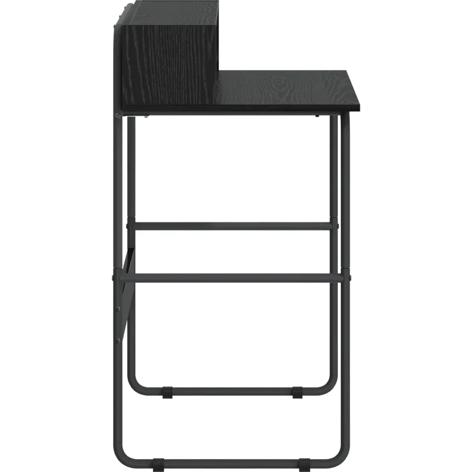 vidaXL Bureau met opbergruimte Zwart eiken 80 x 50 x 91 cm, foto 4