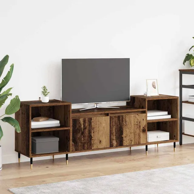vidaXL TV-kast 160 x 35 x 55 cm Oud Hout Bewerkt hout bruin, foto 2