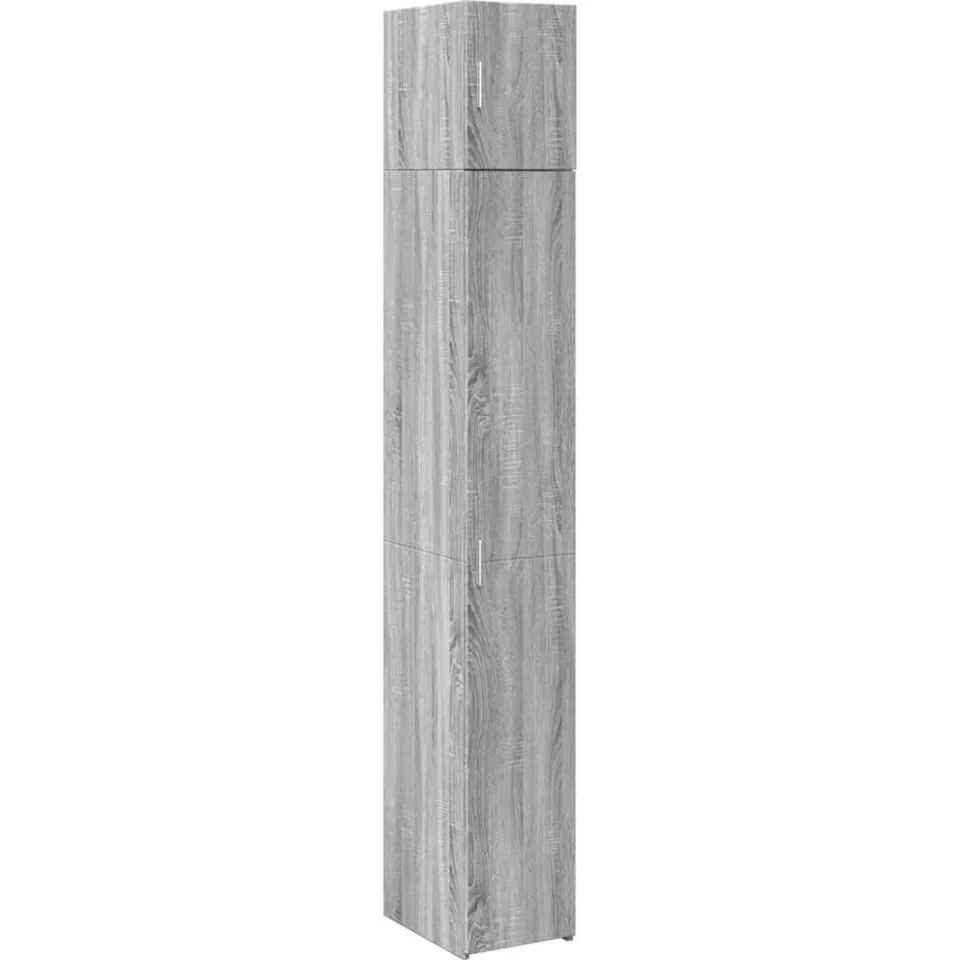 vidaXL Opbergkast smal 30x42,5x225 cm bewerkt hout grijs sonoma eiken