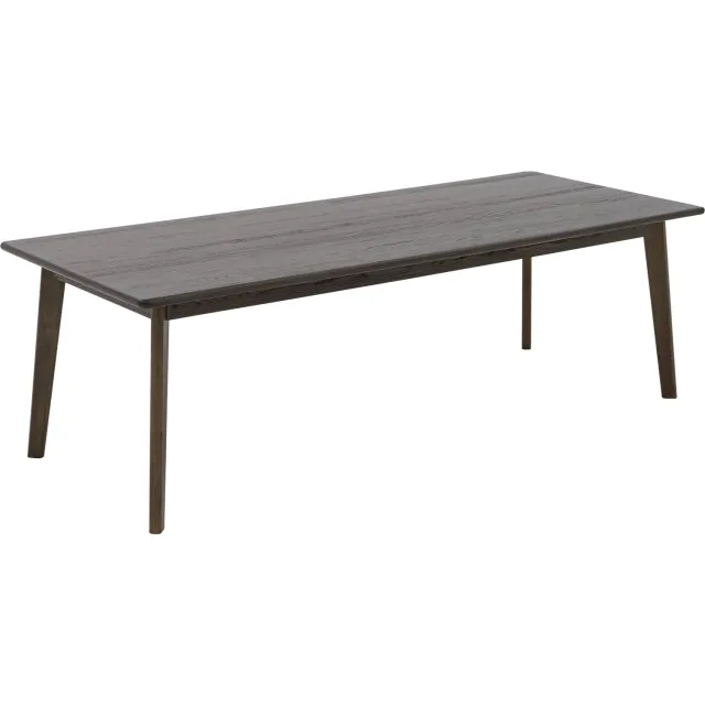 Goossens Eettafel Dina - 240 x 76 x 100 - Essenhout - bruin - rechthoekig donkerbuin gelakt