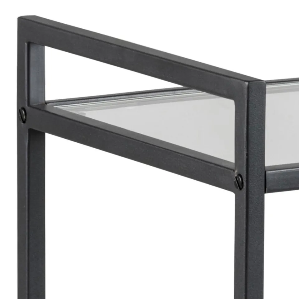 Lisomme Vic houten keuken trolley zwart - 60 x 75 cm, foto 3