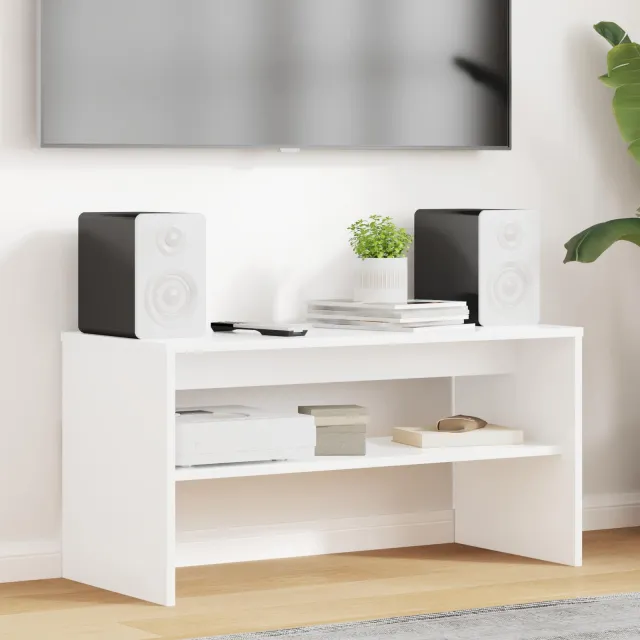 vidaXL TV-kast 80 x 35 x 40 cm Wit Bewerkt hout