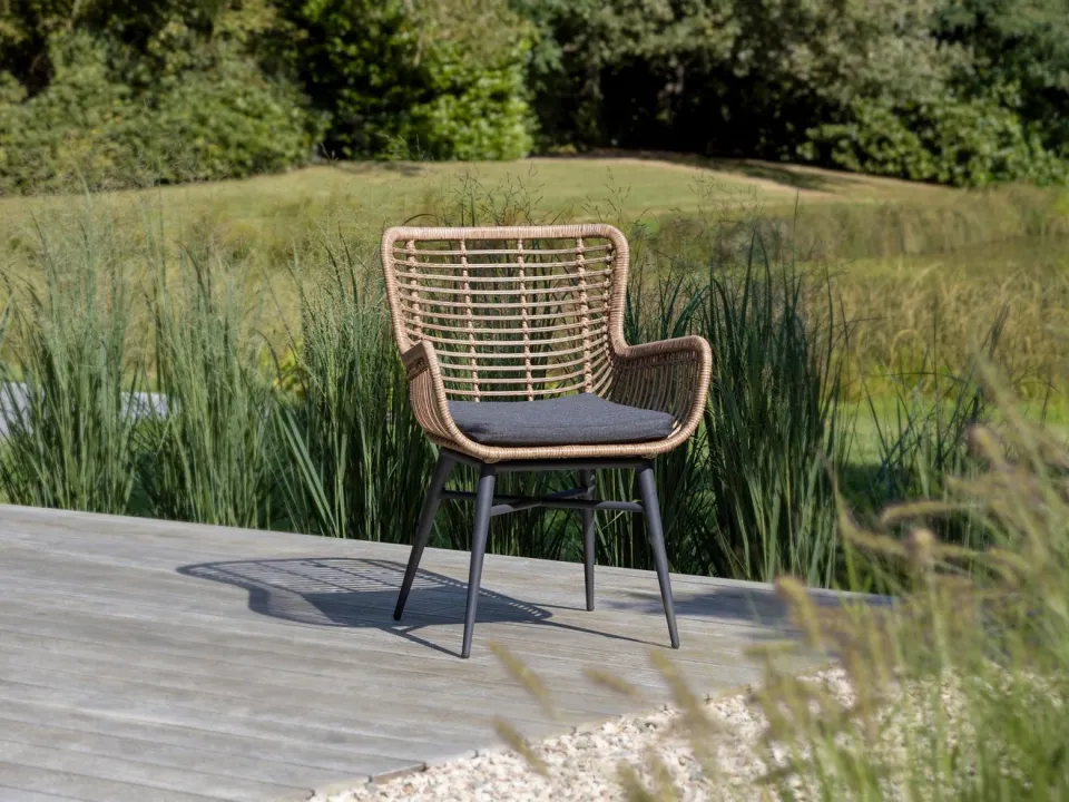 Intenso Furniture Intenso Asti/ROUGH-S 160cm dining tuinset 5-delig taupe, foto 4