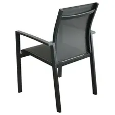 Tuinstoel Milo Donkergrijs Stapelbaar 62x57x90cm zwart, foto 3