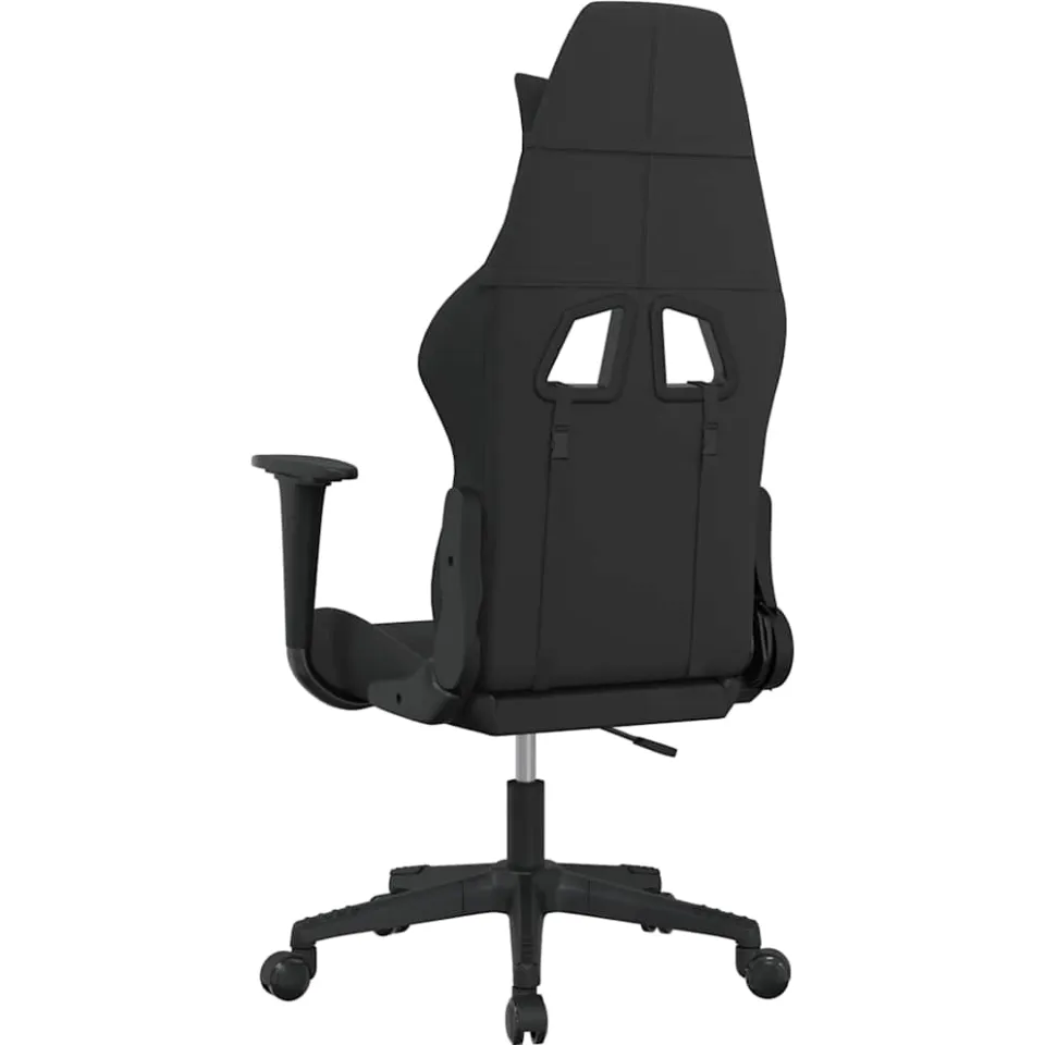 vidaXL Massage gamestoel stof zwart en taupe, foto 4