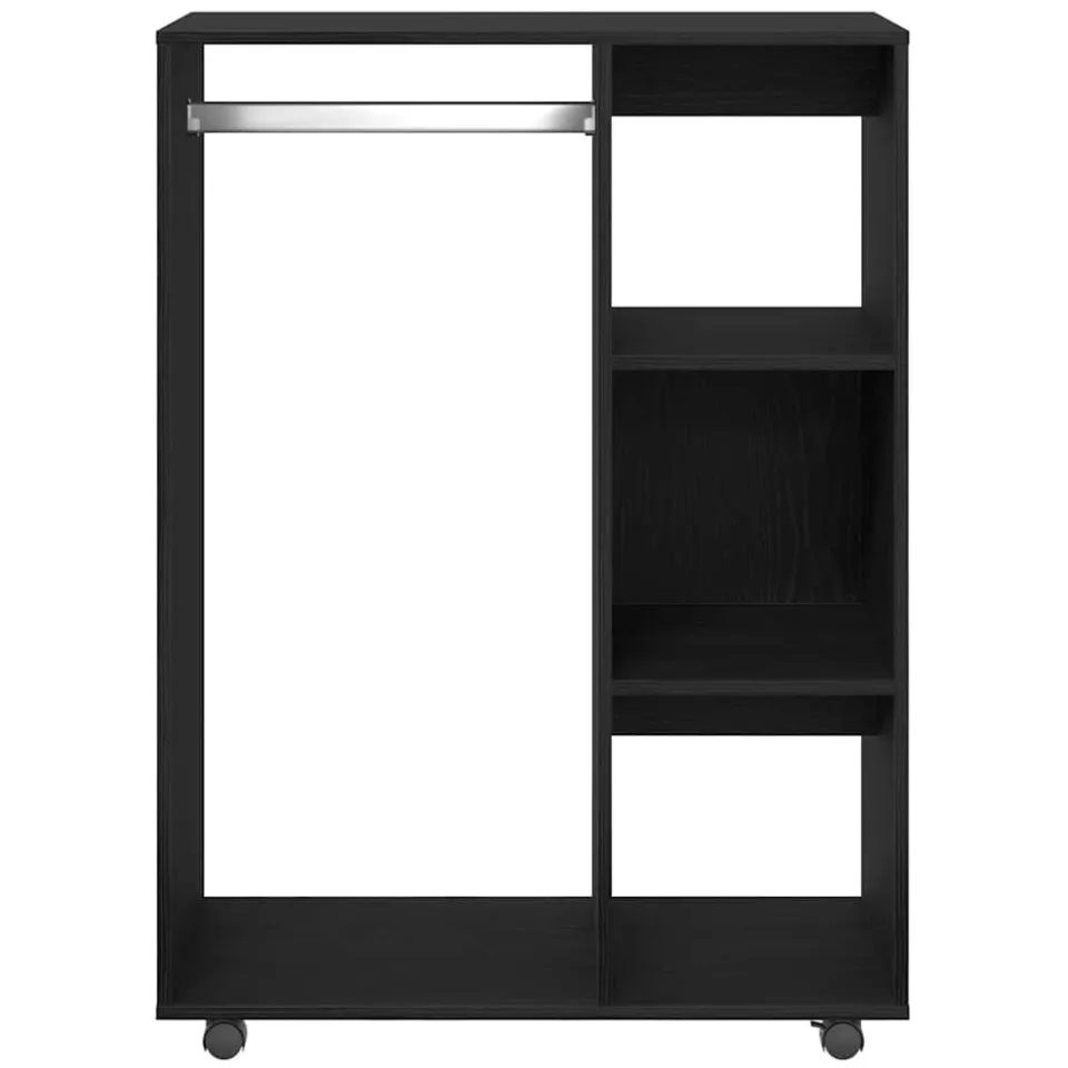 vidaXL Kledingkast Zwart Eiken 80x40x110 cm Bewerkt Hout, foto 4